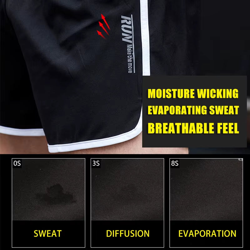 Men Running Shorts Sports Jogging Training Marathon Short Pants Quick Dry Fitness Workout Loose Sportswear Walking Custom Logo