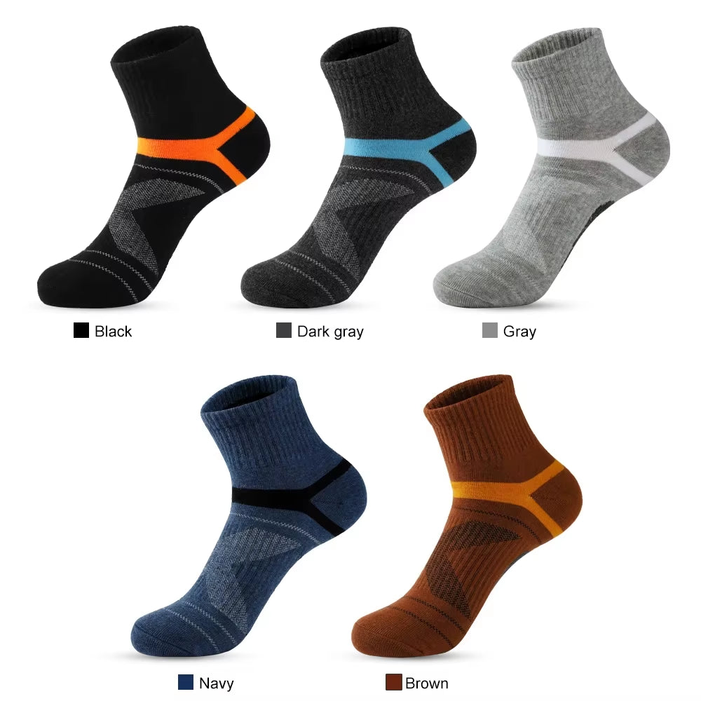 3/5/10 Pairs High Quality Men Socks Black Sports Socks Casual Soft Running Four Season Absorb Sweat Breathable Male Sock