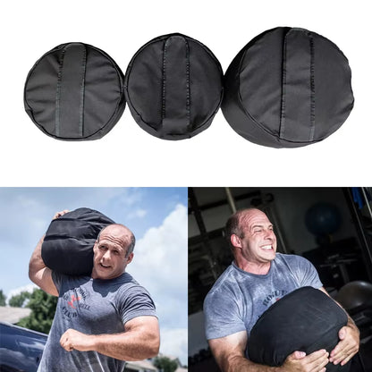 100-300Lbs Cylinder Strongman Sandbags Heavy Duty Training Gym Fitness Power Bag for Cross Training Weightlifting Weighted Bags