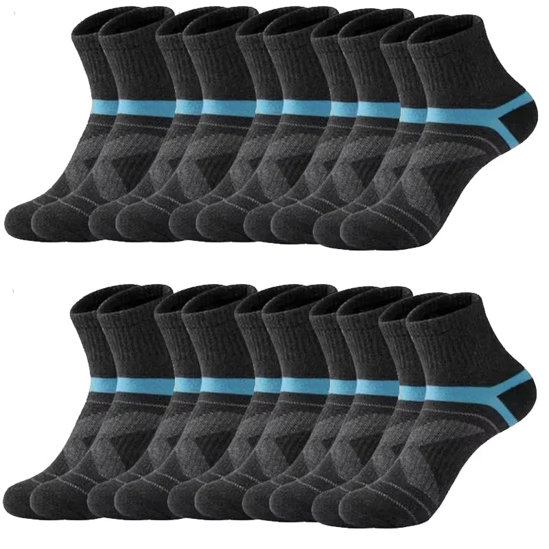 3/5/10 Pairs High Quality Men Socks Black Sports Socks Casual Soft Running Four Season Absorb Sweat Breathable Male Sock