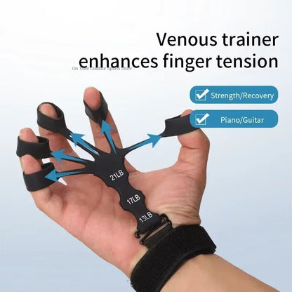 Hand Grip Strengthener Physical Tools Guitar Finger Trainer Training and Exercise Gym 6Th Level Resistance Gripster Expander