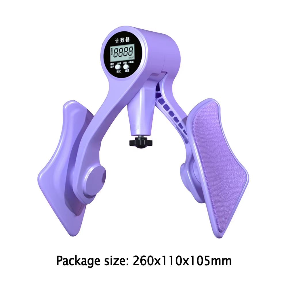 Digital Thigh Master Exerciser Strength Adjustable Pelvic Floor Training Device Battery Powered Men Women Yoga Fitness Equipment