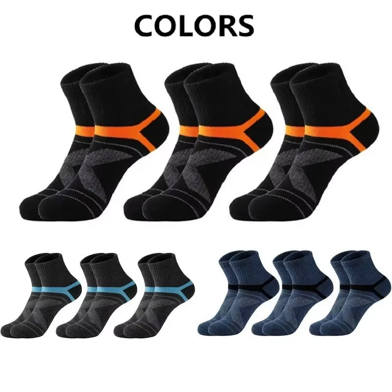 3/5/10 Pairs High Quality Men Socks Black Sports Socks Casual Soft Running Four Season Absorb Sweat Breathable Male Sock