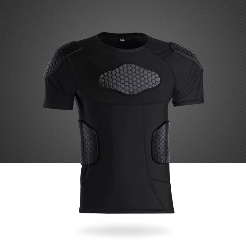 Men'S Sports Cellular Anti-Collision Clothing Sports T-Shirt Shirt Basketball Rugby Safety Protective Gear Cellular Training