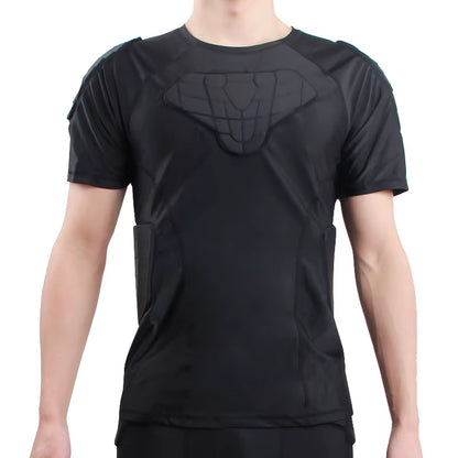 Men'S Sports Cellular Anti-Collision Clothing Sports T-Shirt Shirt Basketball Rugby Safety Protective Gear Cellular Training