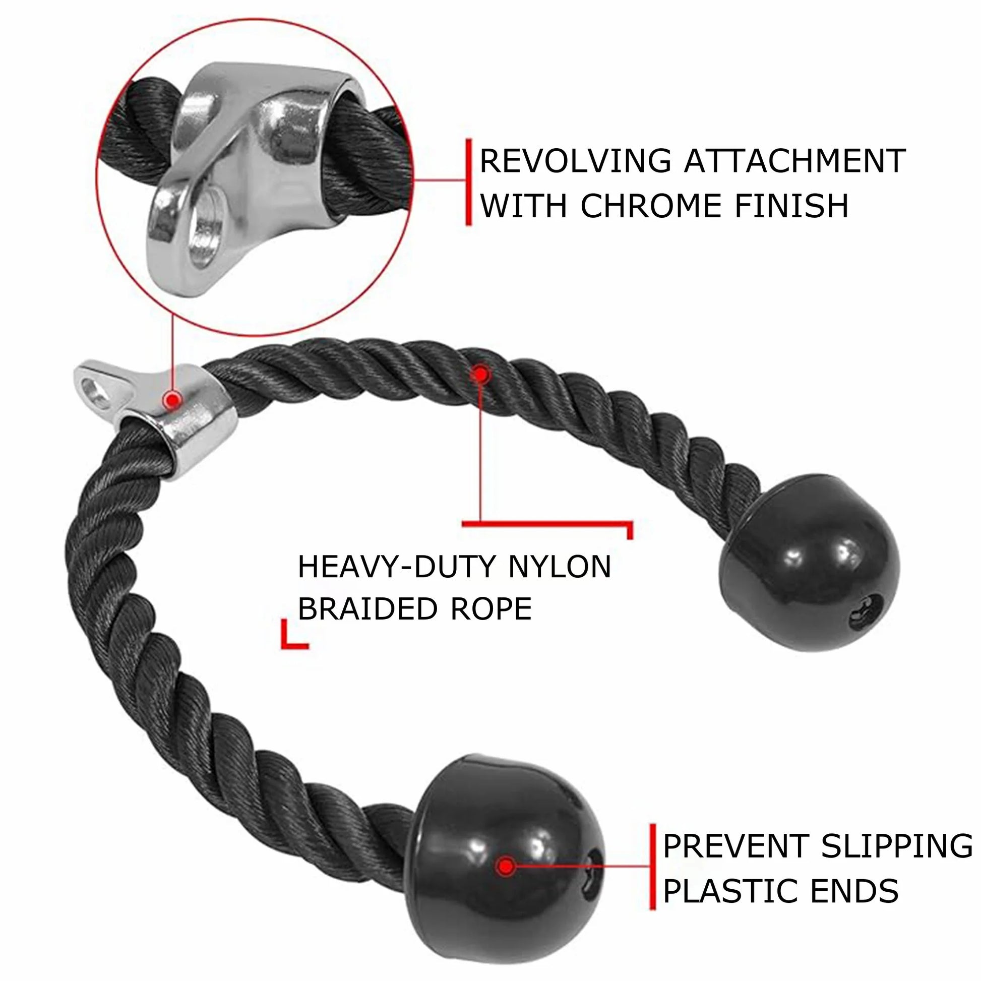 Tricep Pull down Rope Attachment