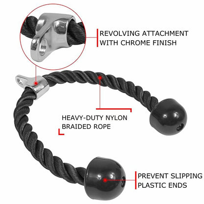 Tricep Pull down Rope Attachment