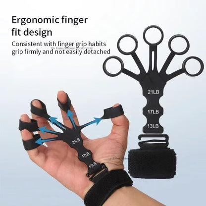 Hand Grip Strengthener Physical Tools Guitar Finger Trainer Training and Exercise Gym 6Th Level Resistance Gripster Expander